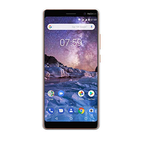 Nokia 7 Plus Smartphone Débloqué Lte (Ecran : 6 Pouces - 64Go Rom - 4Go Ram - Dual-Nano Sim) Blanc [Version Française]