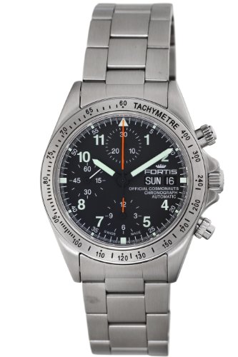 Fortis Men's 'Official Cosmonauts Chronograph' Swiss Automatic Stainless Steel Sport Watch, Color:Silver-Toned (Model: 630.10.11 M)