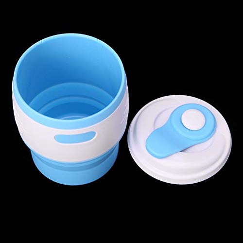Finance Plan Clearance Sale Collapsible Coffee Silicone Mug Folding Leak-Proof Lid Traveling Camping Cup Blue - Thumbnail 7