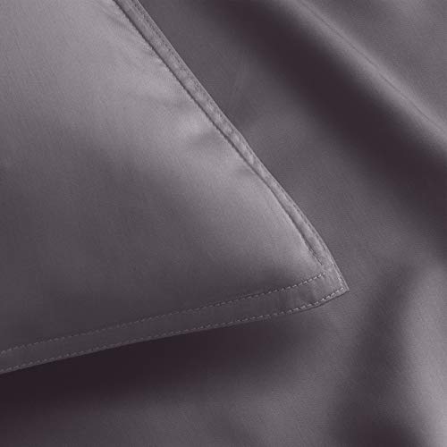 Pure Bamboo Sheets - Queen Size Bed Sheets 4pc Set - 100% Organic Bamboo - Incredibly Soft - Fits Up to 16" Mattress - 1 Fitted Sheet, 1 Flat Sheet, 2 Pillowcases (Queen, Stone Grey)