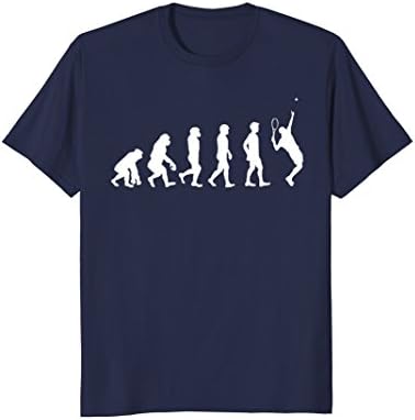 Mens Evolution of Tennis Player - T-shirt Medium Navy