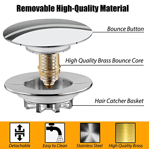 Anlige Universal Tub Stopper Bathtub Drain Pop Up Bath Tub Drain Plug