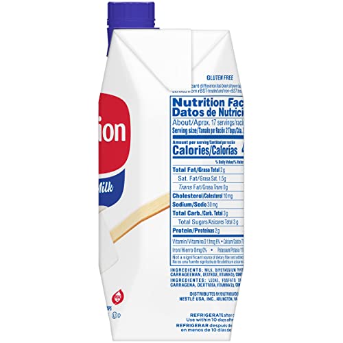 Carnation NESTLE Evaporated Milk 17oz Tetra Carton, 204 Fl Oz, (Pack of