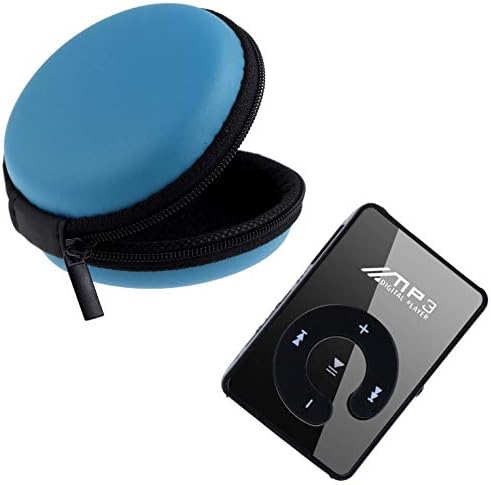 Raptas Round Pouch Multipurpose Pocket Storage & Ultra-Small Rechargable Simple Mp3 Music Player with Hi-Fi Bass Earphone and Memory Card Support