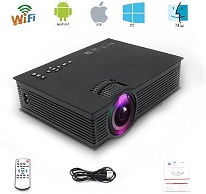 Directtyteam WiFi Proyector LED de 1200 lúmenes,Mini Proyector ...