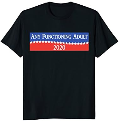 Mens Funny 2020 Campaign Any Functioning Adult 2020 T-Shirt XL Black