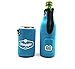 Beer Can Coolie With Cigarette And Lighter Holder (Blue)