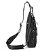 Stuo Men's Sling Chest Shoulder Bag Crossbody Purse Water Resistant Anti Theft Daypack for Business Travel Hiking School Black