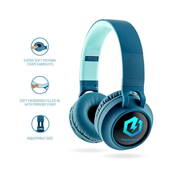Headphones-for-Kids-PowerLocus-Bluetooth-Headphones-Kid-Headphone-Over-Ear-with-LED-Lights-Foldable-Headphones-with-MicrophoneVolume-Limited-Wireless-and-Wired-Headphone-for-PhonesTabletsPCTV PowerLocus Headphones for Kids, Bluetooth Headphones, Kid Headphone Over-Ear with LED Lights, Foldable Headphones with…