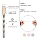 Phone Charger Cable, Charger Cord 3Pack (5FT 5FT 6.6FT) Nylon Braided Durable Charging Cable Fast Charging Compatible Phone X/Xs/Xr/8/8Plus/7/7Plus/6/6Plus/5/5SE Pad Pod & More (Pink Gold Sliver)