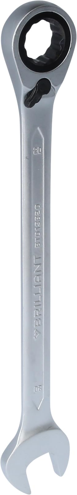BRILLIANT TOOLS BT013820 Ratchet Ring Spanner 20 mm [Powered by KS Tools] — image 1