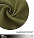 NICETOWN Living Room Blackout Draperies Curtains for Christmas Decorations, (Olive Green Color) W52 x L84, 2 Pieces, Room Darkening Window Blackout Drape Panels