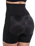 Everbellus Womens Butt Lifter Firm Control Padded Panties Thigh Slimmer Black Large