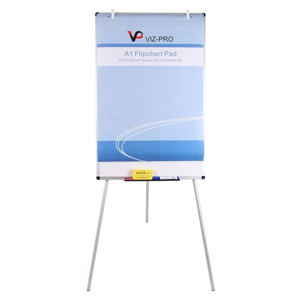 VIZPRO Standard Easel Pads, A1 Flipchart Paper Pad, 25Sheets/Pad, 5Pads/Pack on Galleon
