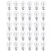30 Pack Heavy Duty String Lights S14 Replacement Bulb Set, 120V 11W Clear Outdoor Patio Vintage Light Shatterproof Bulbs