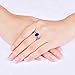 Psiroy 925 Sterling Silver Created Blue Sapphire Filled Promise Ring Size 8
