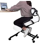 DRAGONN by VIVO Ergonomic Kneeling Chair with Back Support, Adjustable Stool for Home and Office ...