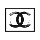 Chanel Logo Art, Modern Illustration, Minimalist Poster, Home Decor, College Dorm Room Decorations, Wall Art