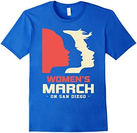 Men's Women March on San Diego T Shirt 2XL Royal Blue