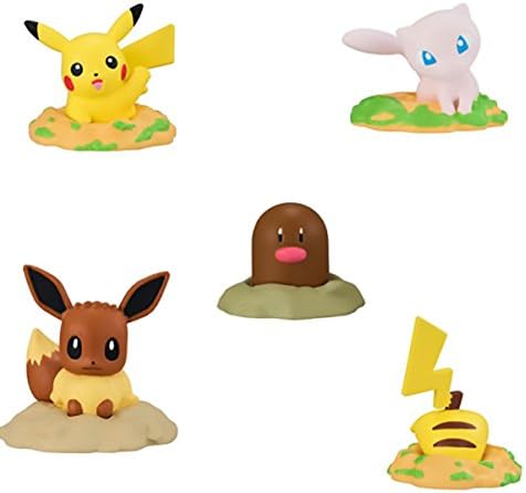 Pokemon Pocket Monster 5 Pc Set Burrow Gacha Toy Figure Figurine Mascot Anime