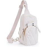 KENOFAR Womenquilted Puffer Crossbody Bag, Fanny Packs for Travel Hiking Lightweight Sling Backpack,Both Daily Commuting and Travel