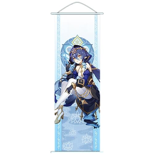 Flyshun Furina Wall Scroll Poster,Hanging Wall Art