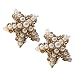 Yazilind Jewelry Korean Style Pentagram With Full Pearl Craystal Stud Earrings for Women Gift Idea