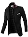 H2H Mens Casual Fashion Slim Fit Blazer Jacket with Snap Collar Black US S/Asia M (KMOBL01)
