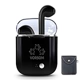 Bluetooth Earbuds Bluetooth Headphones Wireless Earbuds Wireless Headphones Mini Stereo in-Ear TWS Earpieces Earphones Microphone with Charging Box for All Bluetooth Devices (Black)