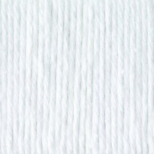 Lily 10300202001 Sugar 'N Cream Yarn, 14 Ounce Cone, White, Single Ball