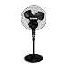 Hurricane Stand Fan - 16 Inch | Supreme Series | Pedestal Fan with Remote Control, 3 Speed Settings, Adjustable Height 41 Inches to 55 Inches - ETL Listed, Black