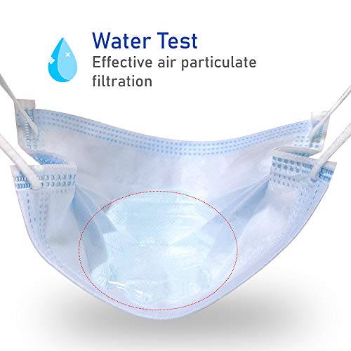 Face Mask Disposable 100 Pc Level 3 Masks 3 Ply 6.7”x 3.5” Single