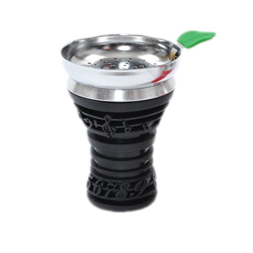 Hookah Silicone Bowl Charcoal Holder for Molasses, BabilonÂ® Premium Music Head Charcoal Burner Chicha Tray Sheesha Bowl (Black)