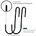 VIPITH 20 Pack 3.7 Inch S Hooks Black Rustproof Heavy-Duty Stainless Steel S Shaped Hooks Hangers for Hanging Pans Pots Plants Bags Towels Mugs in Kitchen Bedroom Bathroom Office