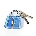 IMISNO Blue Crystal Professional Visible Cutaway of Padlocks Lock for Locksmith Lock Training Trainer with 2 Keys for Beginners