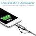 USB C Adapter, ESR Type C to Micro USB Aluminum Alloy with Keychain Strap for MacBook Pixel Nexus Samgsung S9 Plus S8 Note9 LG Nintendo, 2-Pack Grey