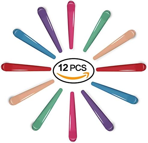Hair Styling Clips For Women, Set Of 12 Professional Multiple Color Quality Non Slipping Hair Clips