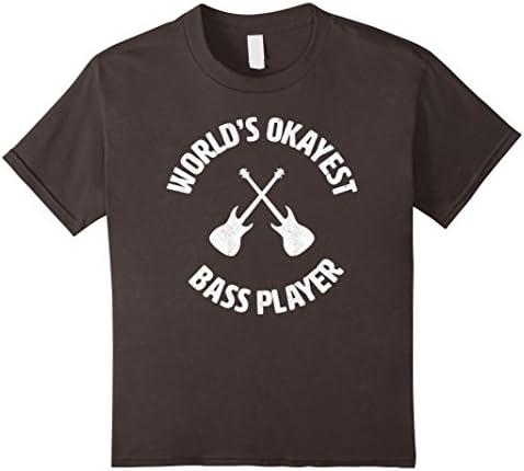 unisex-child Worlds Okayest Bass Player t-shirt | bassist | bass guitar 12 Asphalt
