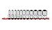 ARES 70503 | 11-Piece 3/8-inch Drive SAE Mid Length Socket Set | 6-Point Sockets Constructed From Premium Heat Treated Chrome Vanadium Steel | Storage Rail Included