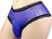 aishani SISSY pouch panties men's silky lace bikini girlie briefs underwear sexy for men (M, blue)
