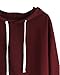 MayBest Women Autumn Fashion Hoodies Long Sleeves Shirts Sweatershirt Crop Top Pullover Sports Tops Sweater Wine Red One Size