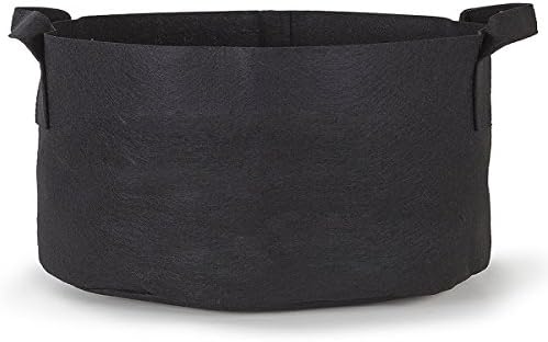 247Garden 2-Pack 200 Gallon Grow Bags/Aeration Fabric Pots w/Handles (300 GSM, Black, 24H x 50D)