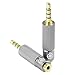 Geekria 3.5mm Balanced Male to 2.5mm Female Audio Adapter, Aluminum Alloy Adapter for Player and Amplifier, Gold-Plated Pins, Compatible with Audio Devices