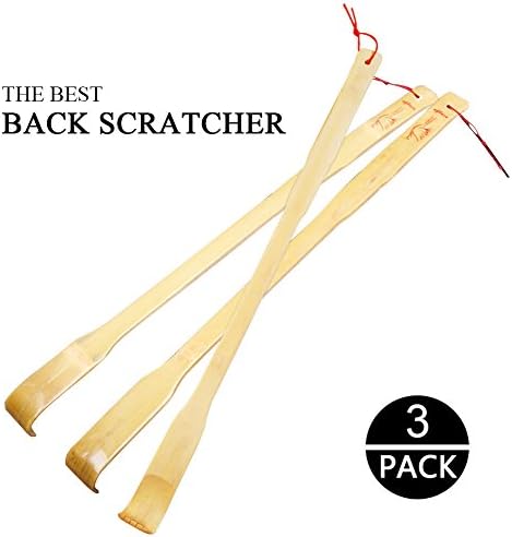 Back Scratcher,Vainl Traditional Finger-like All-nature Bamboo Body Massager for Scratching Itches, Pounding Shoulders and Back, Itching Relief and Body Massage, 3-Pack