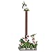 Hummingbird and Flowers Kitchen Paper Towel Holder, Hand-Painted Wood Kitchen Decor, Green