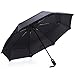 ELEMENTEX Auto Umbrella Dupont Teflon Travel Umbrella with Windproof Vent - Black