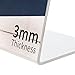 TRIPLE STRENGTH Acrylic Sign Holder 8.5 x 11 inches (Pack of 3) 3mm Thick Break Resistant Heavy Duty Hard Plastic Slanted Back Design, Perfect for Indoor and Outdoor Use. Saintsberry
