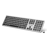 Wireless Keyboard â€” Jelly Comb 2.4G Wireless Keyboard K057 Full Size Keyboard with Number Pad for Windows Computers PC Laptop Desktop-(Black and Silver)