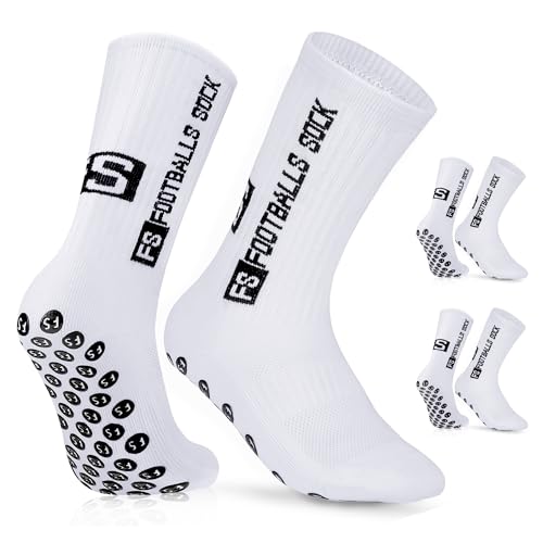 AVABEST Mens Soccer Socks 2 Pairs 35-39 39-46 46-50 Football Socks Non Slip Sports Socks