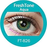 Women Multi-Color Cute Charm and Attractive Fashion Contact Lenses Cosmetic Makeup Eye Shadow Aqua 2 Tone with case by Dream TM